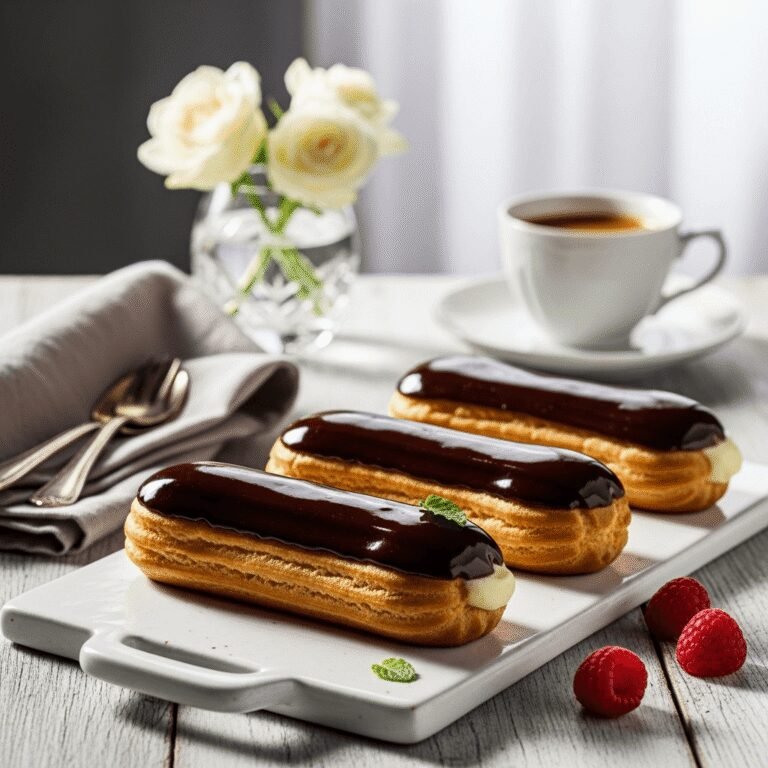 Perfect Homemade Eclairs Recipe – Light, Crispy, and Absolutely Divine!