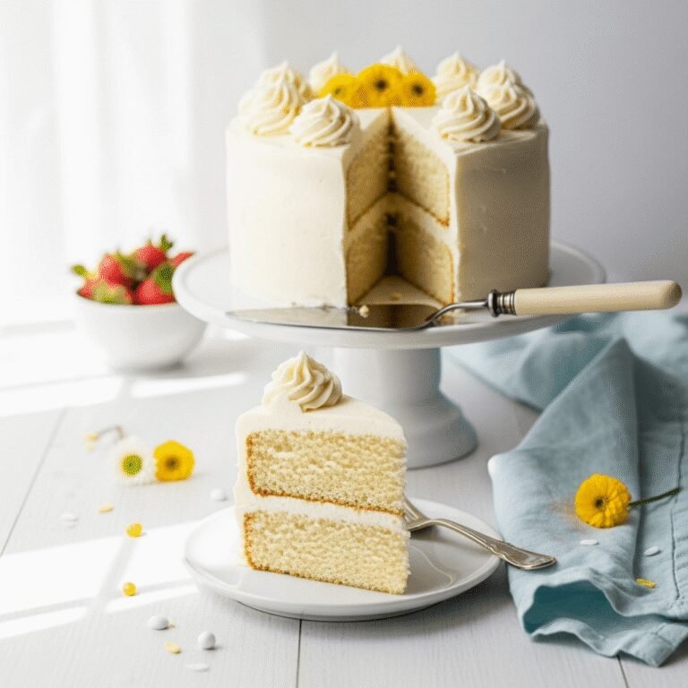 Easy Eggless Vanilla Cake Recipe (Soft, Fluffy & Perfect Every Time!)