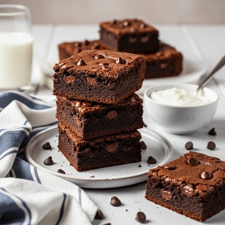 Fudgy Yogurt Brownies Recipe (Healthier & So Moist!)