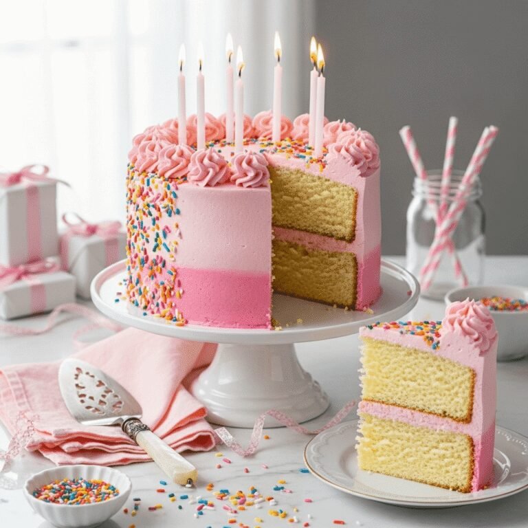 Classic Homemade Birthday Cake Recipe – Moist Vanilla Layer Cake!