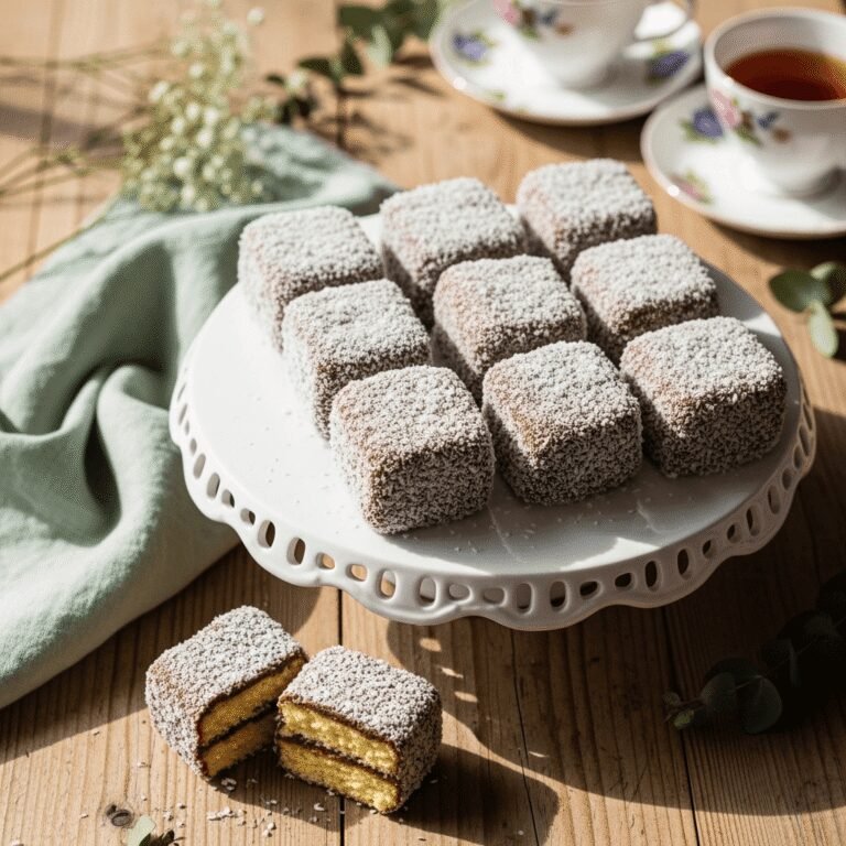The Ultimate Australian Lamington Recipe – Fluffy Sponge Cake Squares Dipped in Chocolate & Coconut