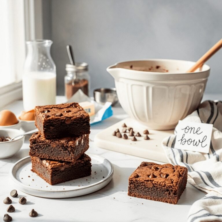 Easy One Bowl Brownies Recipe – Fudgy & No Mixer Required!