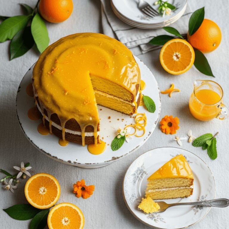 Sunny Orange Cake Recipe – Moist, Fluffy & Bursting with Citrus Flavor!