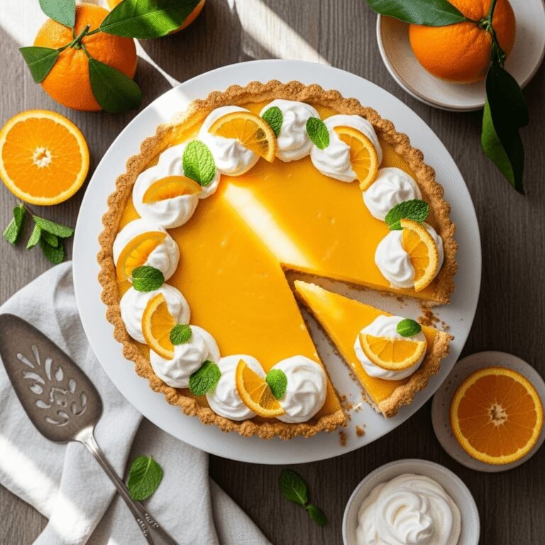 Sunshine Orange Tart Recipe – A Bright & Beautiful Citrus Dessert