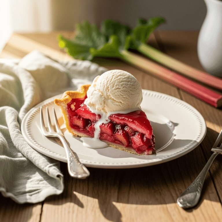 Classic Homemade Rhubarb Pie Recipe – Sweet, Tart & Absolutely Delicious!