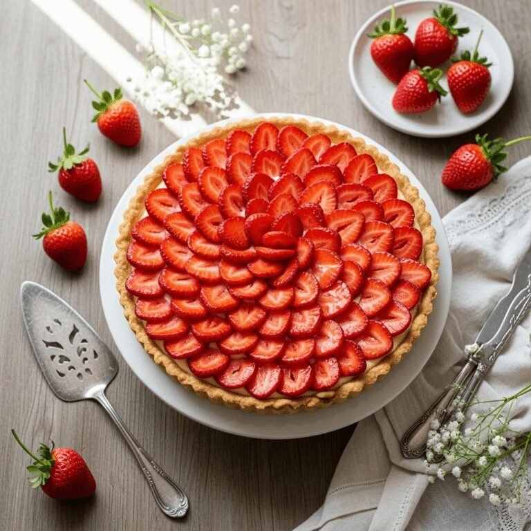 Easy Homemade Strawberry Tart Recipe with Creamy Custard Filling