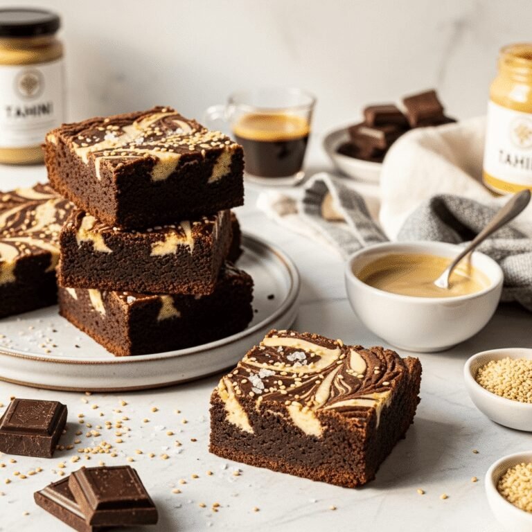 Fudgy Tahini Brownies Recipe (Rich, Nutty & Irresistible!)