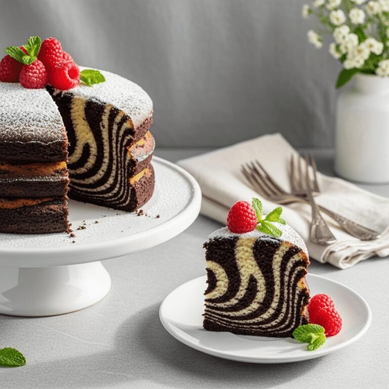 The Ultimate Zebra Cake Recipe – Stunning Striped Dessert That’s Easier Than It Looks!