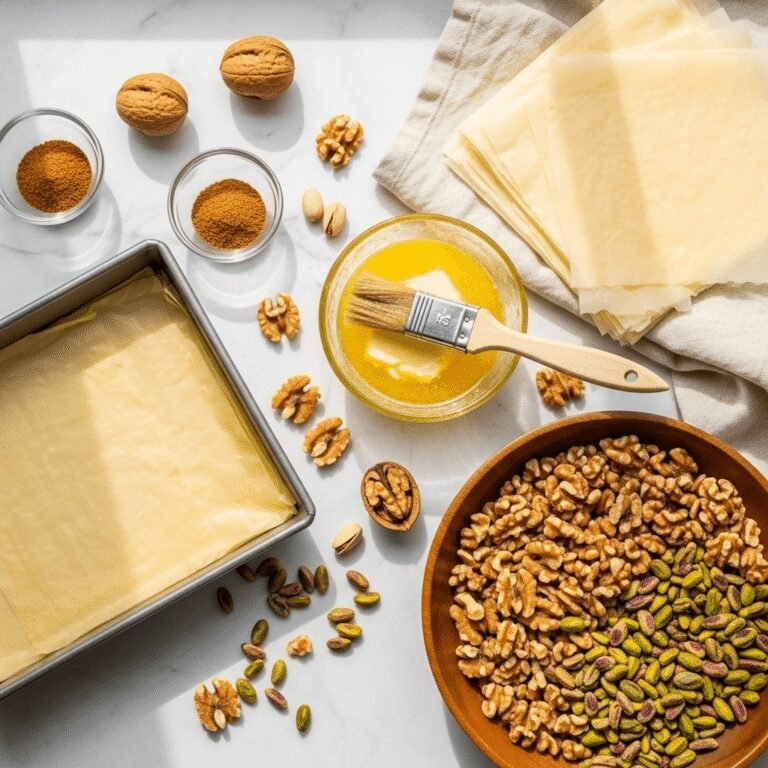 Authentic Homemade Baklava Recipe: Flaky Layers of Phyllo, Nuts, and Honey Syrup