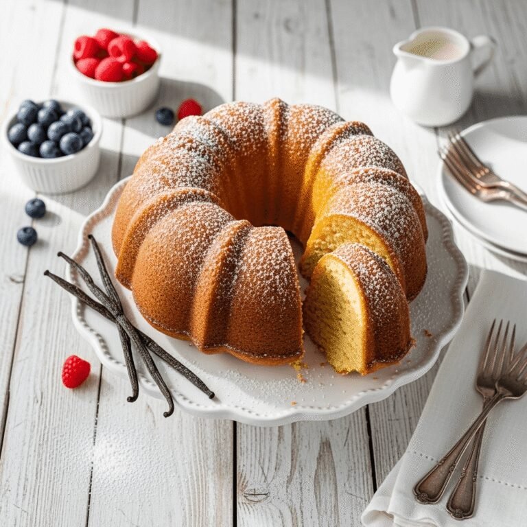 Classic Vanilla Bundt Cake Recipe – Moist, Buttery Perfection Every Time