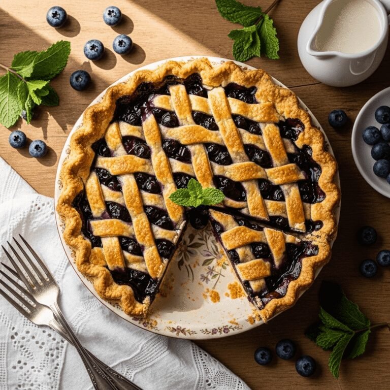 Perfect Homemade Blueberry Pie Recipe (Easy & Delicious!)