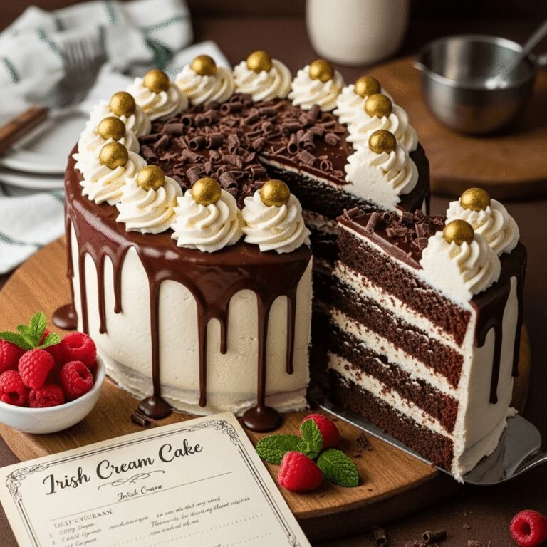Irish Cream Cake Recipe – Decadent, Moist & Absolutely Irresistible!