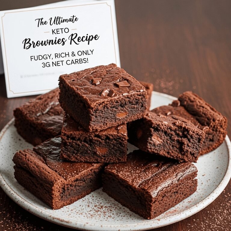 The Ultimate Keto Brownies Recipe – Fudgy, Rich & Only 3g Net Carbs!