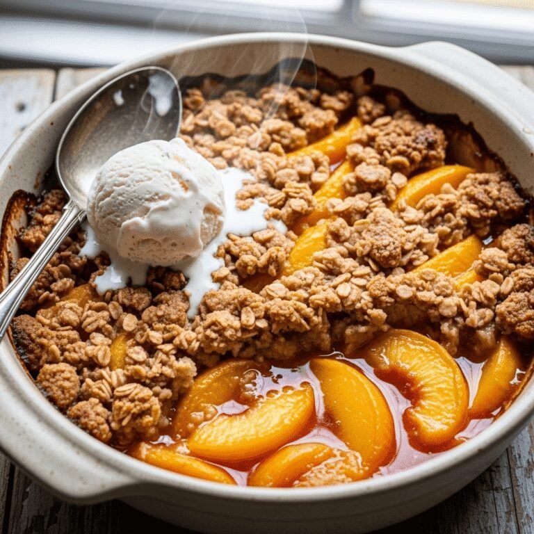 The Best Easy Peach Crumble Recipe (Fresh or Frozen!)