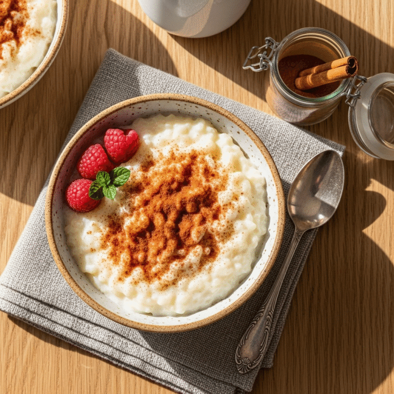 Creamy Homemade Rice Pudding Recipe – Classic Comfort Dessert