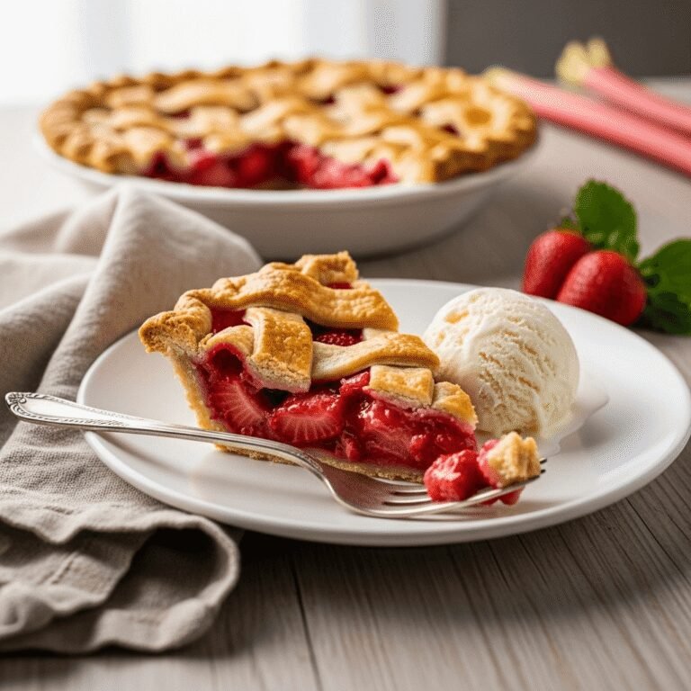 The Best Strawberry Rhubarb Pie Recipe – Classic, Tangy & Perfectly Sweet