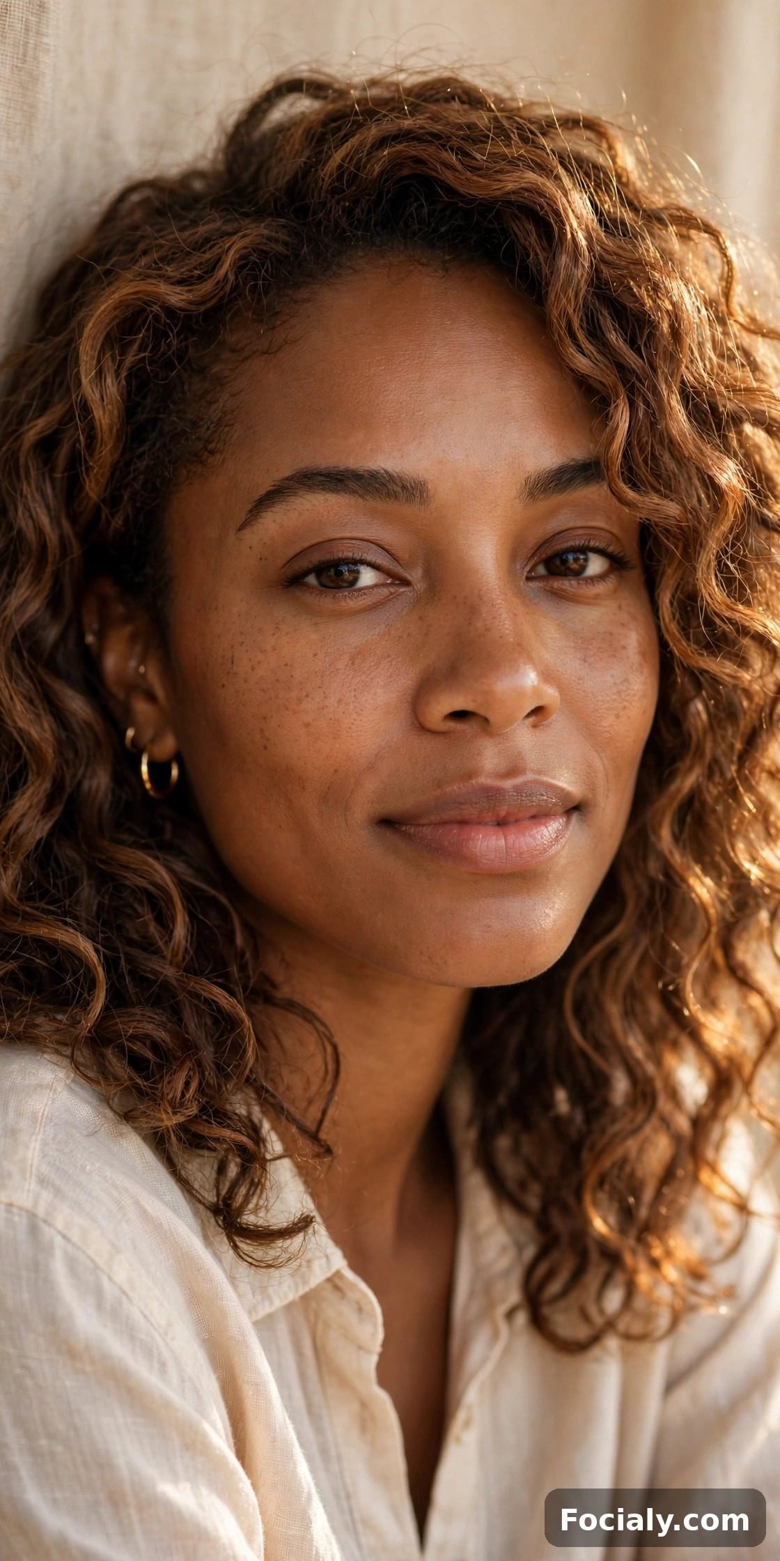 Toasted hazelnut brown natural hair, Black woman