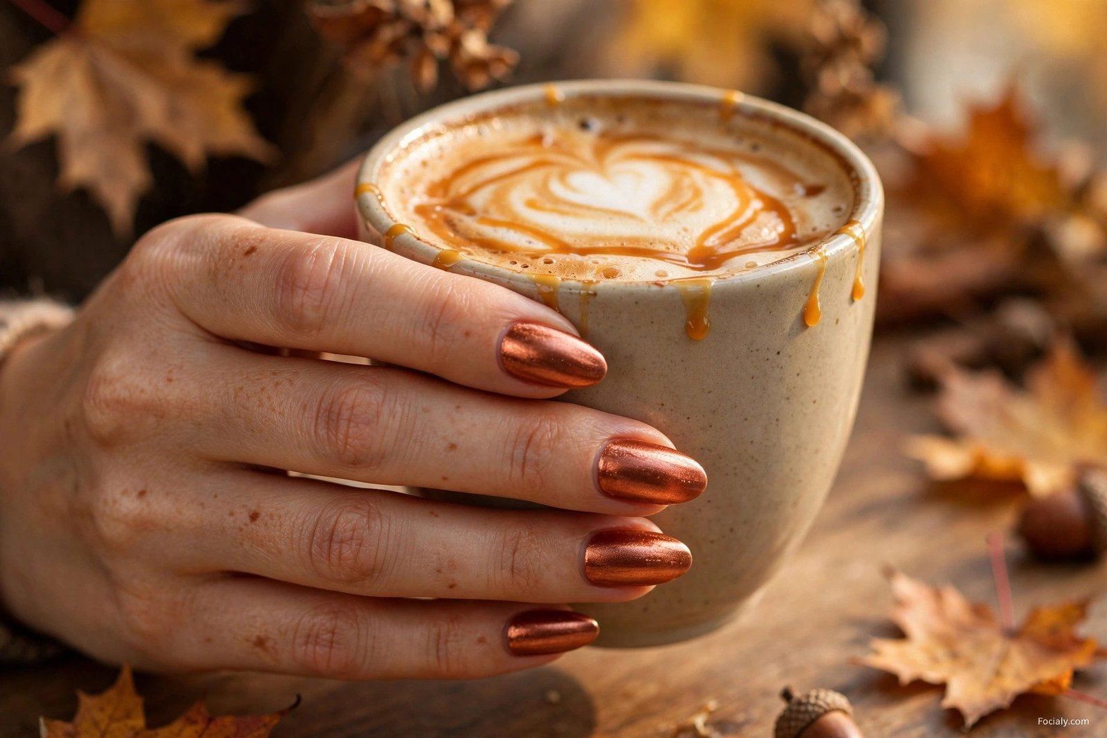 Metallic copper fall nails 2026