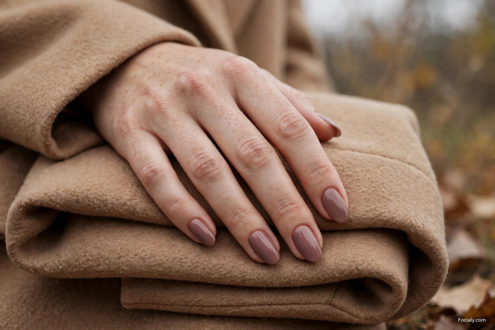 Smoky mauve creme fall nails 2026