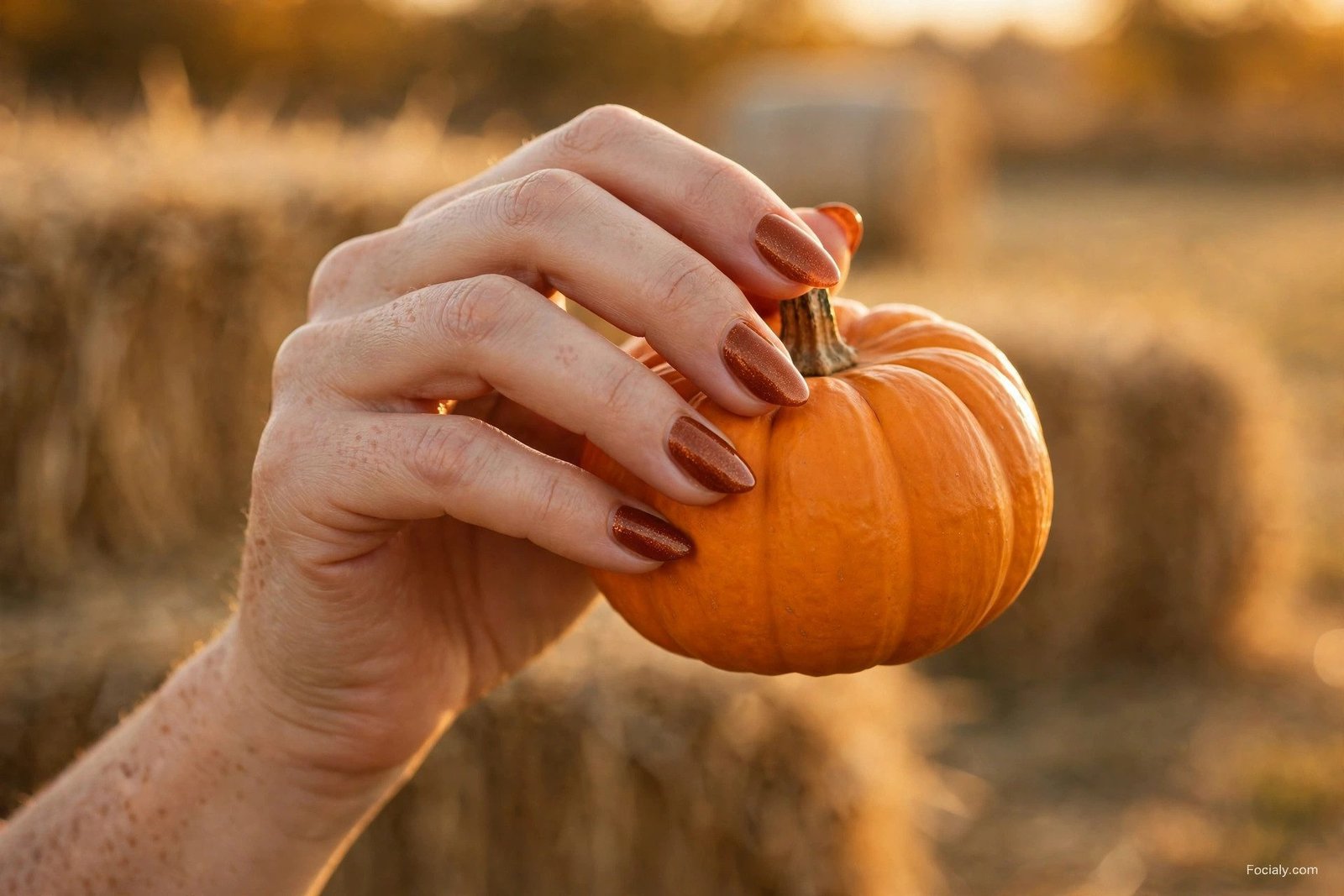 Rust shimmer fall nails 2026