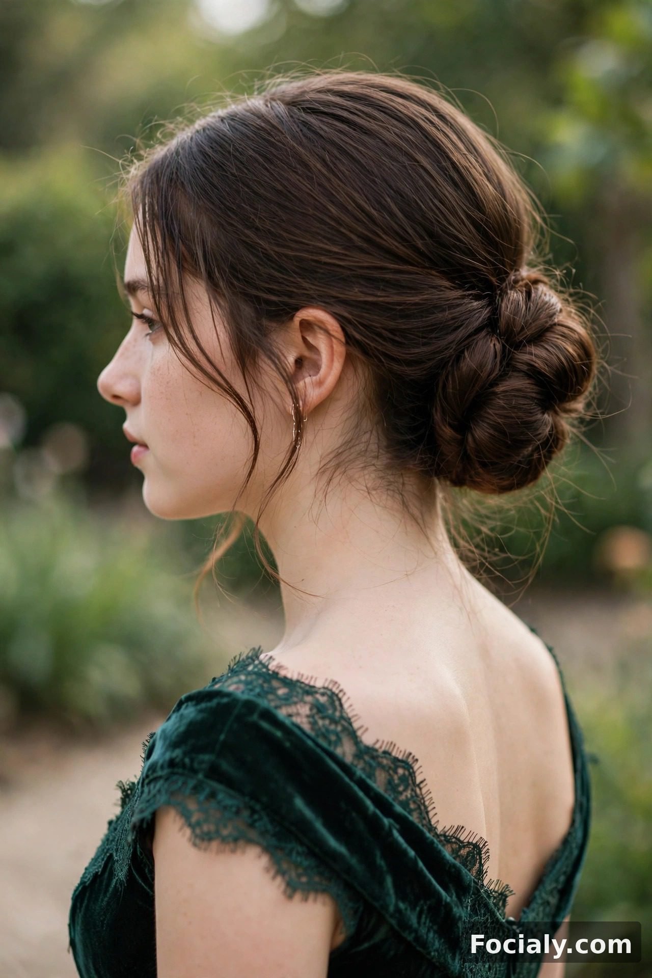 Classic low chignon hoco hairstyle