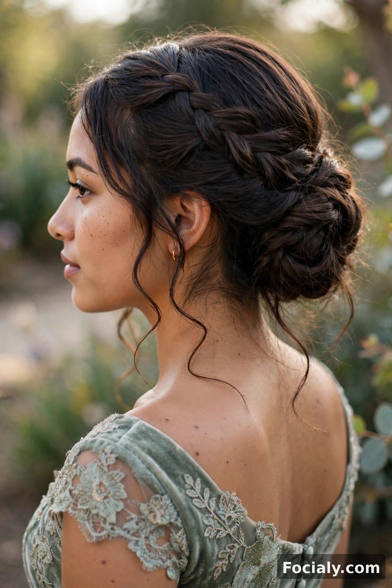 Romantic braided updo hoco hairstyle