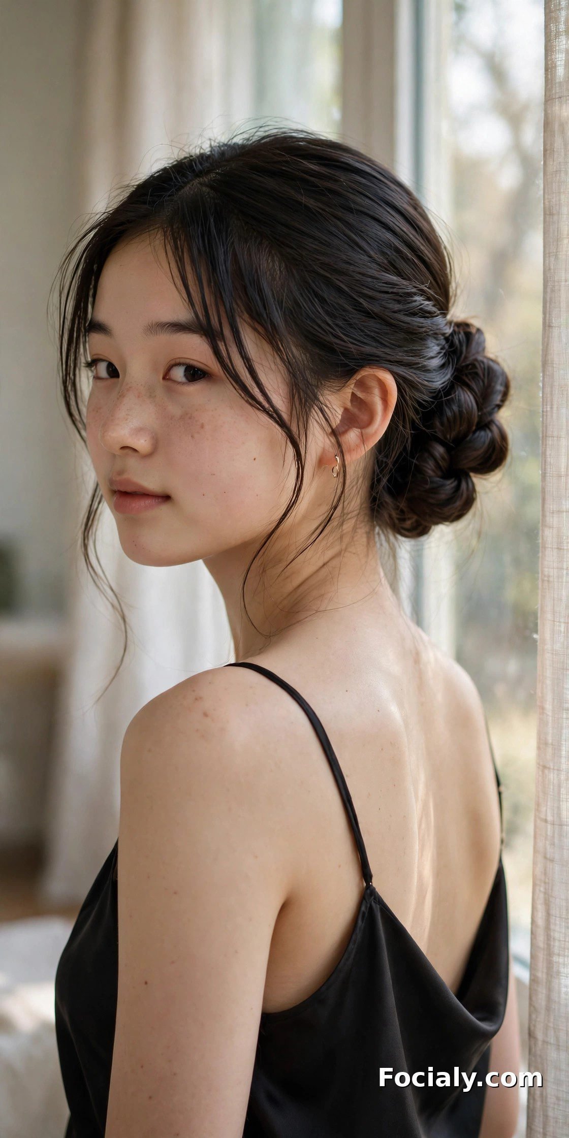 Classic low chignon homecoming hairstyle DIY