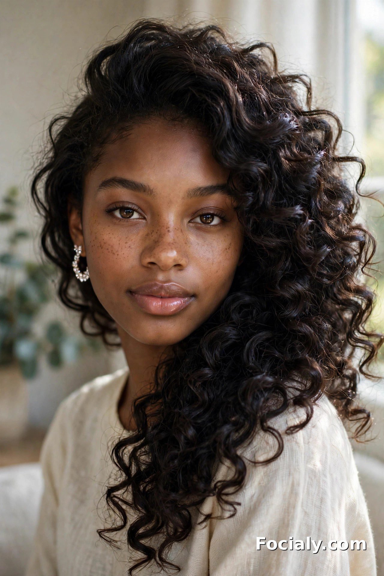 Side-swept curls homecoming hairstyle