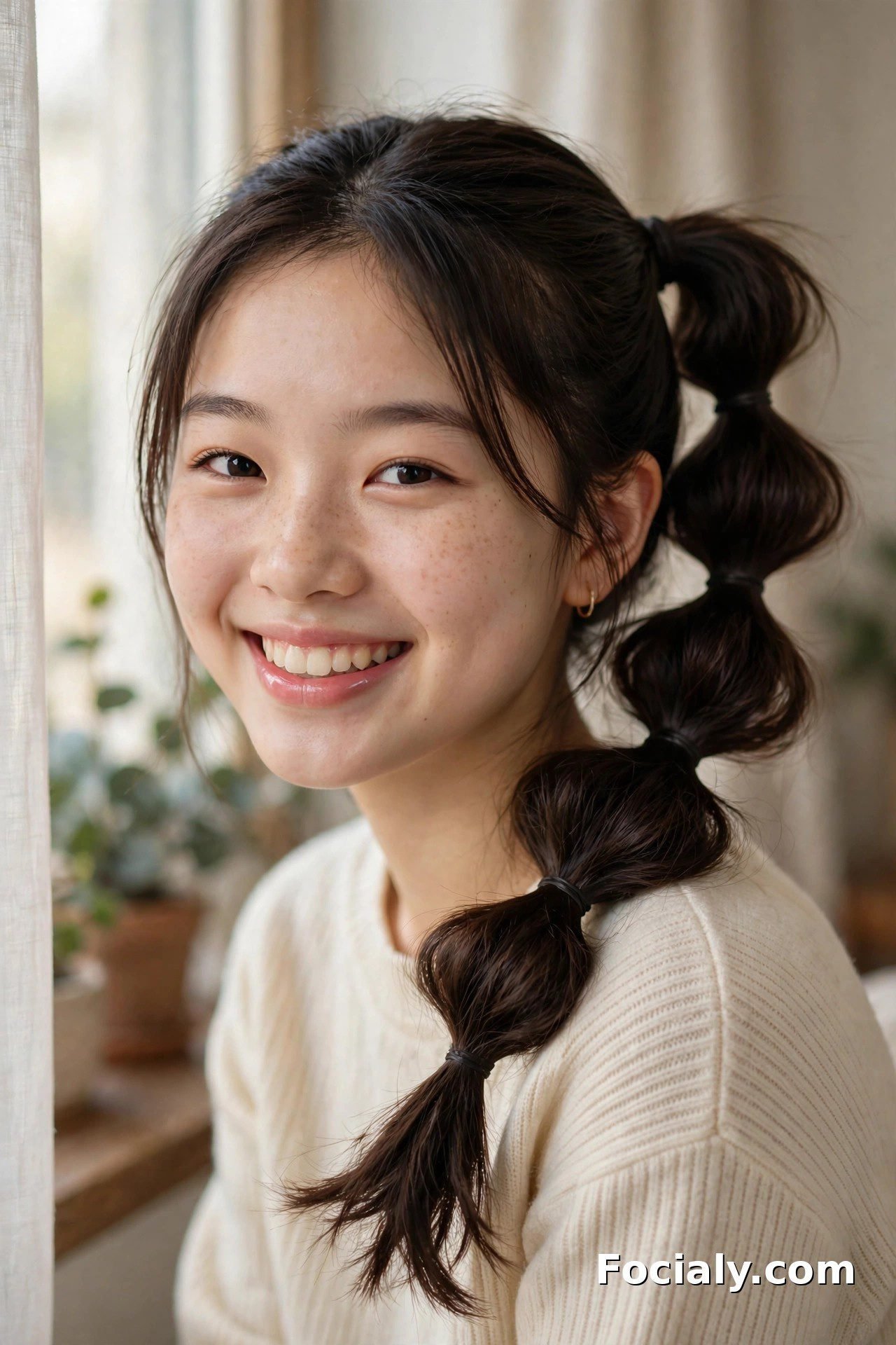 Bubble ponytail homecoming hairstyle