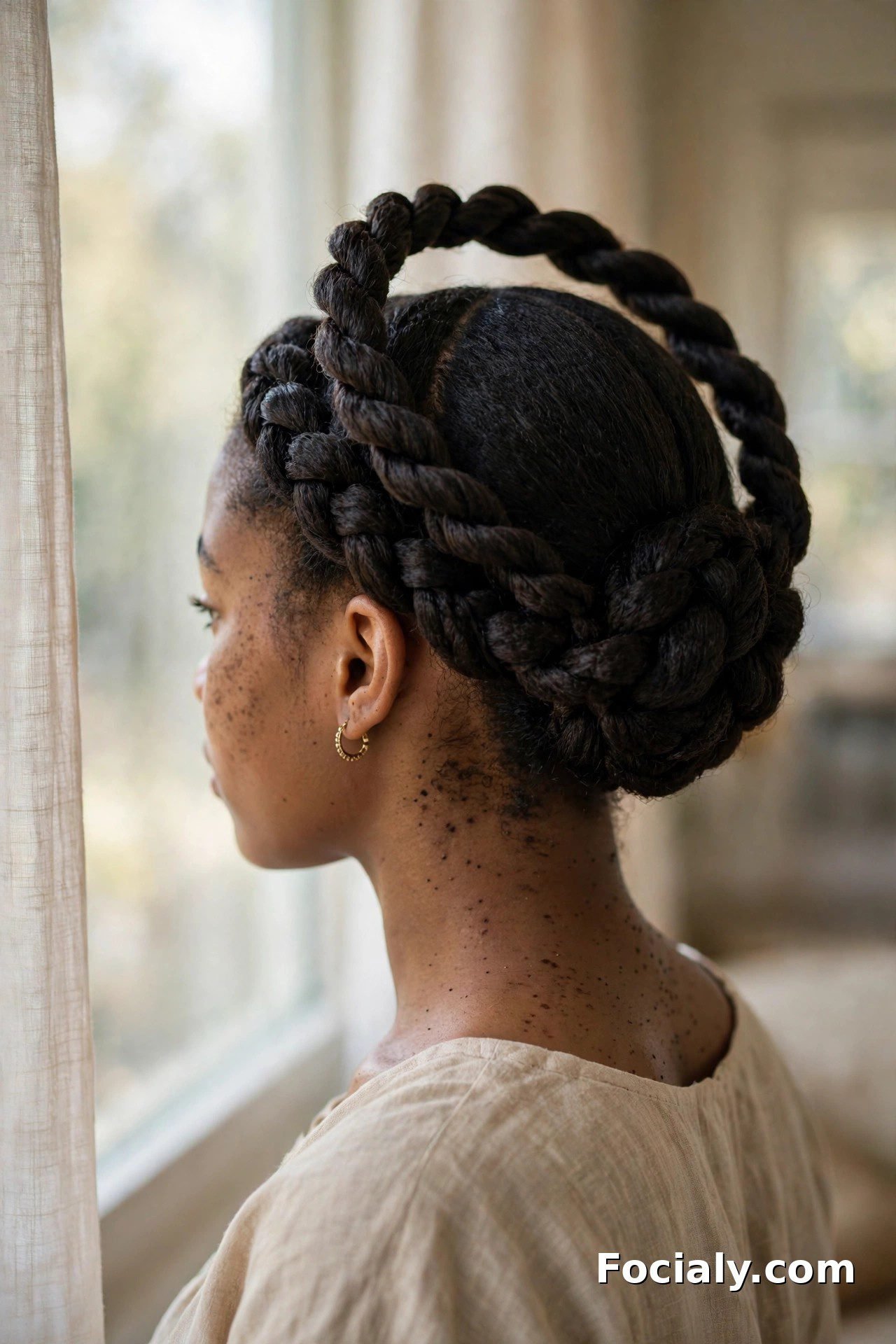Twisted halo updo homecoming hairstyle