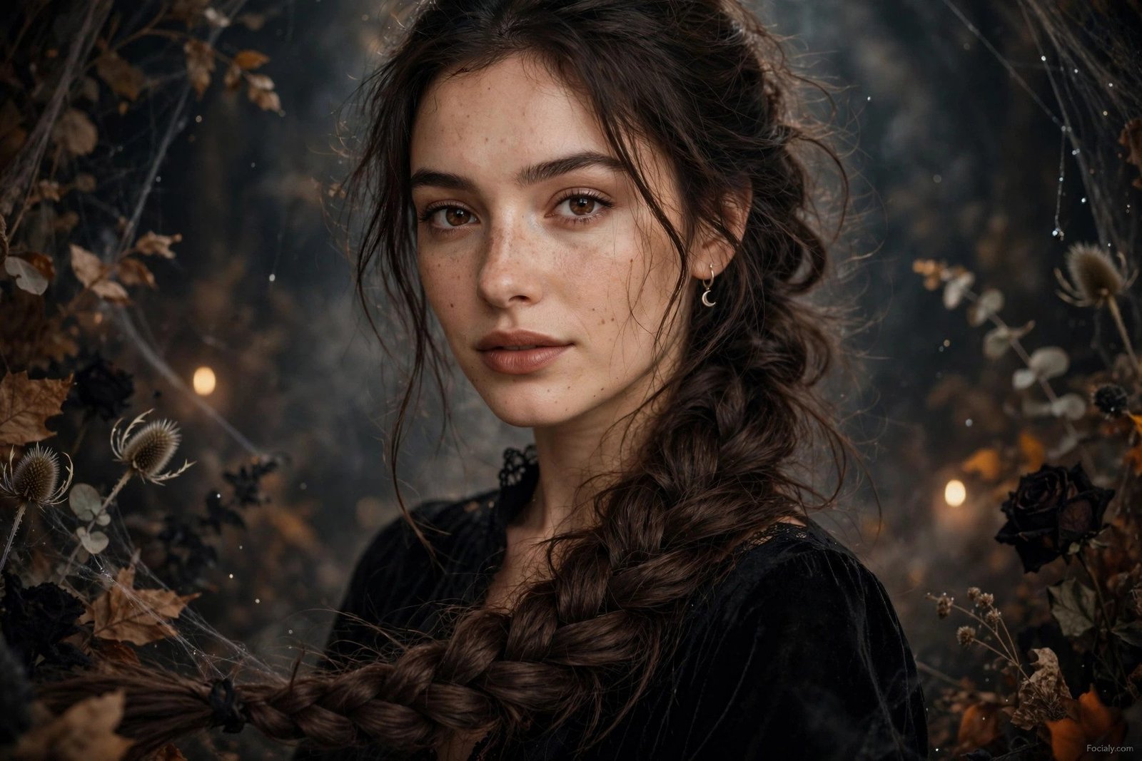 Haunted fishtail braid halloween hairstyle idea