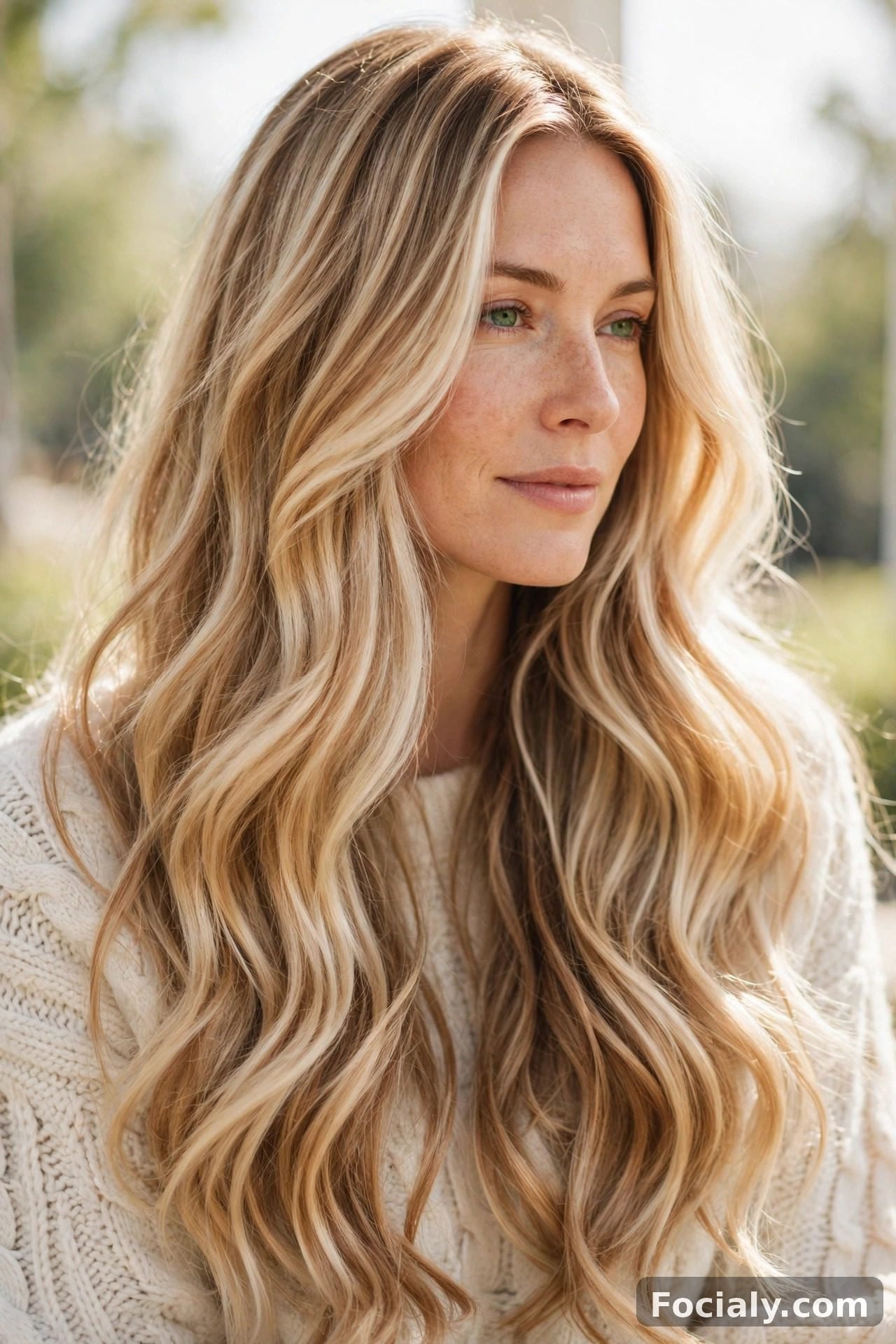 Textured low bun with curtain bangs hairstyle idea