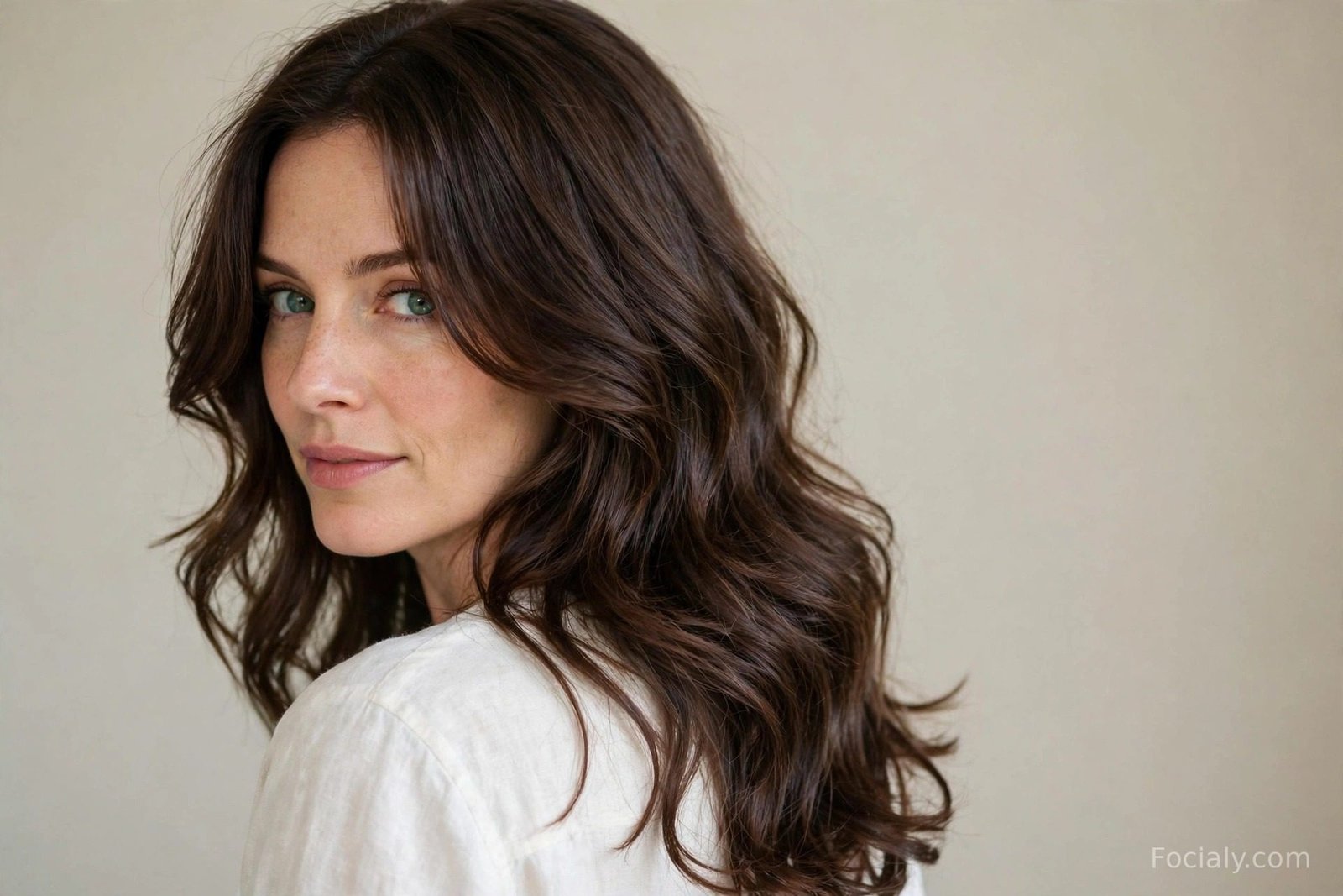Long hair cut in bouncy butterfly layers