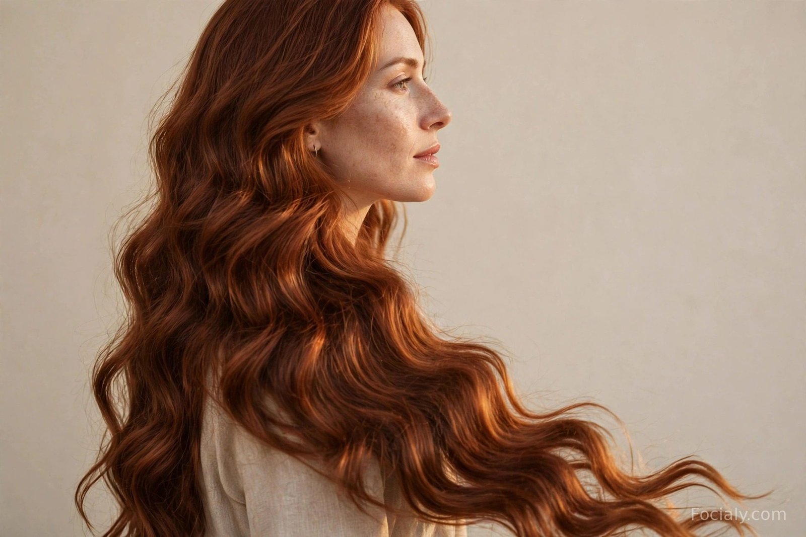 Long mermaid waves with a glossy finish