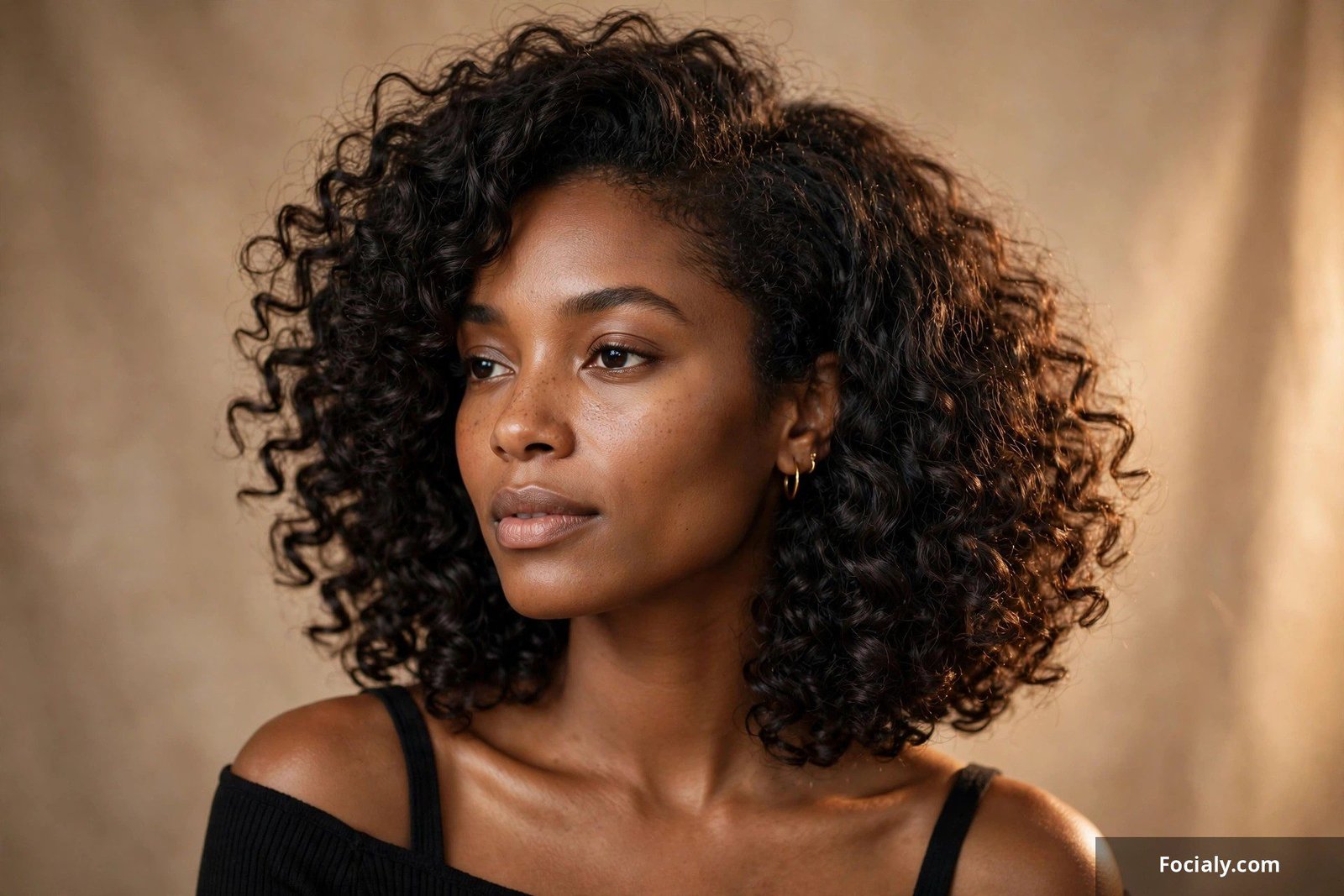 Curly bob quick weave with defined shoulder-grazing curls