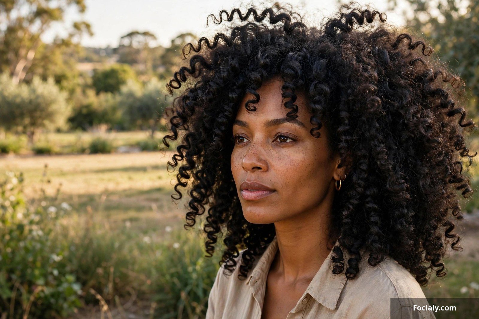 Kinky curly quick weave with natural voluminous texture